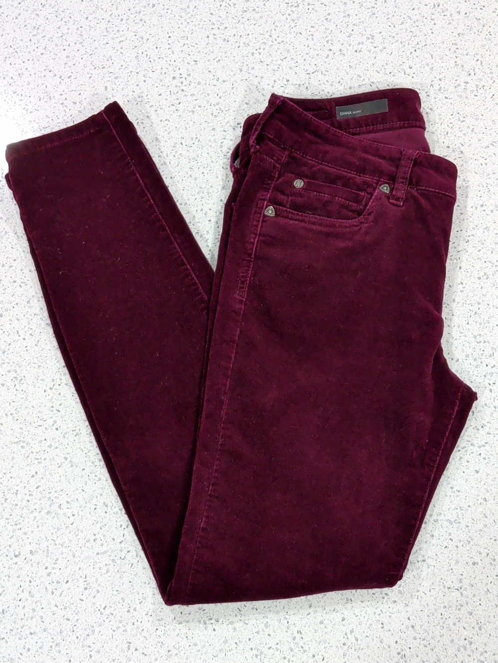 Kut from the Kloth Burgundy Corduroy Diana Skinny Jeans - Women's